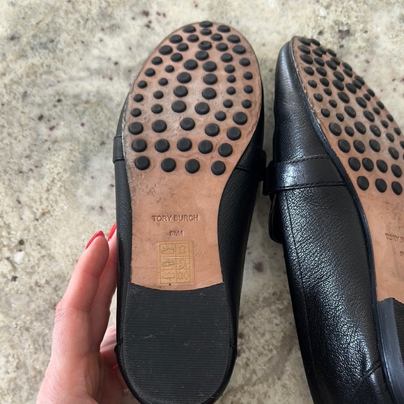 Tory Burch Black Leather Loafers - Picture 3 of 4